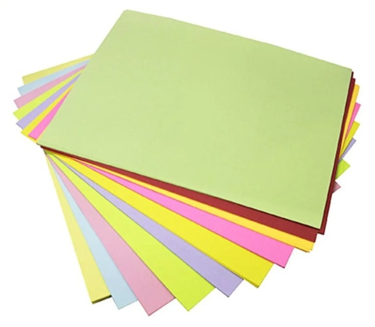 Paquete c-100 Hojas Colores Pastel Surtido Pascua
