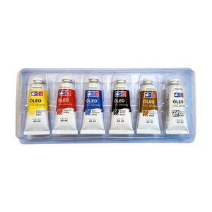 Set de 6 tubos de pintura al oleo 40ml