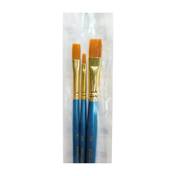 Set de 3 pinceles planos Golden Taklon PT-E Pinto