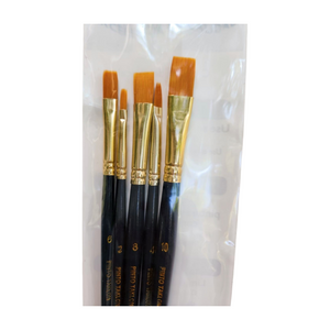 Set de 5 pinceles planos Taklon PT-L Pinto