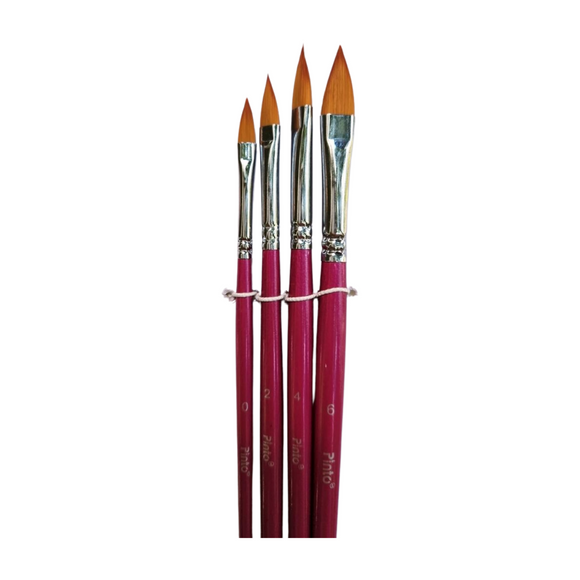 Set De Pinceles Pt-f Lengua De Gato 4 Piezas Pinto