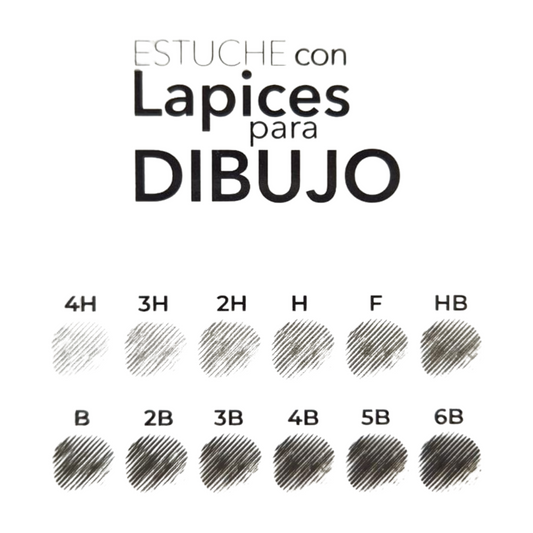 Estuche con 12 Lápices de Dibujo Graduados Mae