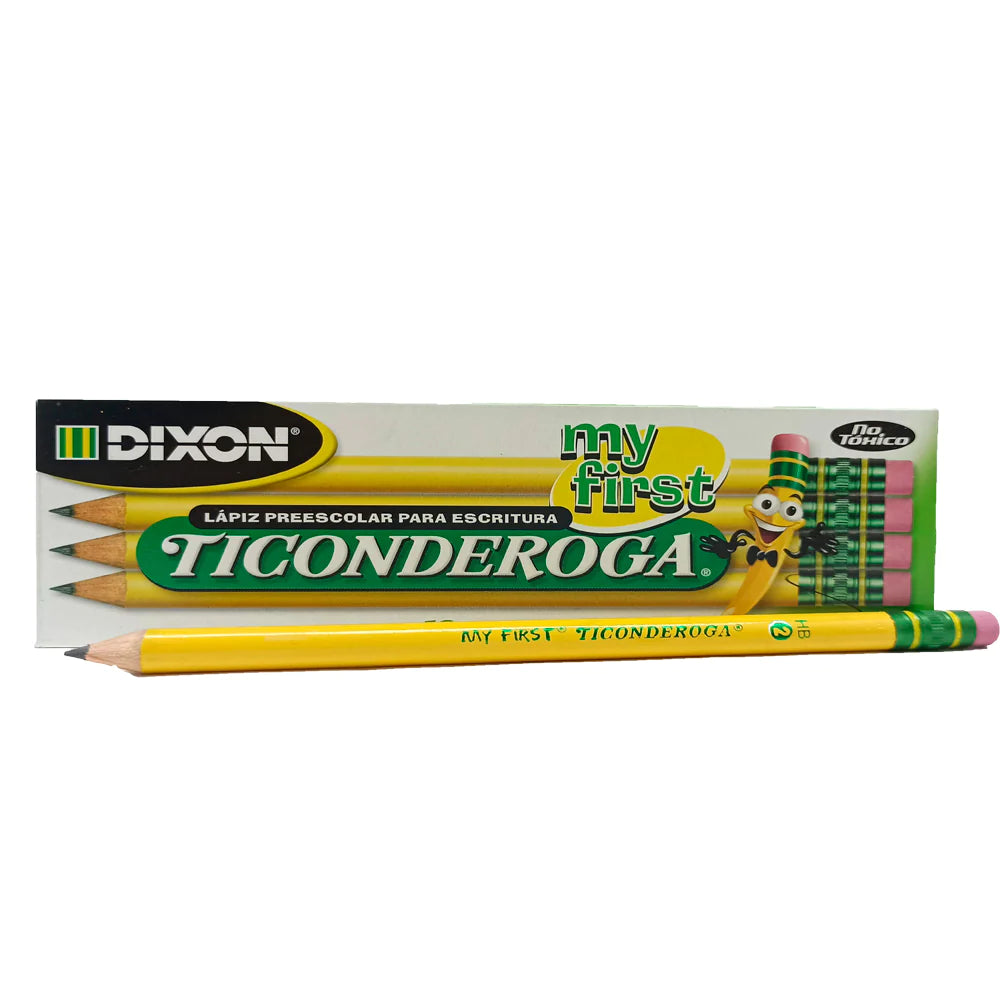 Caja con 12 Lápices Ticonderoga #2 HB Jumbo Redondo