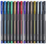 ARTEZA - Bolígrafos de gel metálicos, juego de 14, puntas de 0.8-1.0 mm