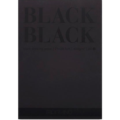 Block Fabriano Black Smooth 21 × 29.7 cm con 20 Hojas
