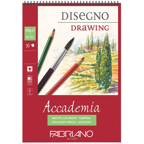 Block de Dibujo Fabriano Academia Drawing 14.8 × 21 cm 30 Hojas