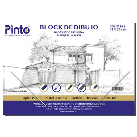 Block Marquilla Pinto con 20hojas de 24.5 × 32 cm, 165 g (54K)