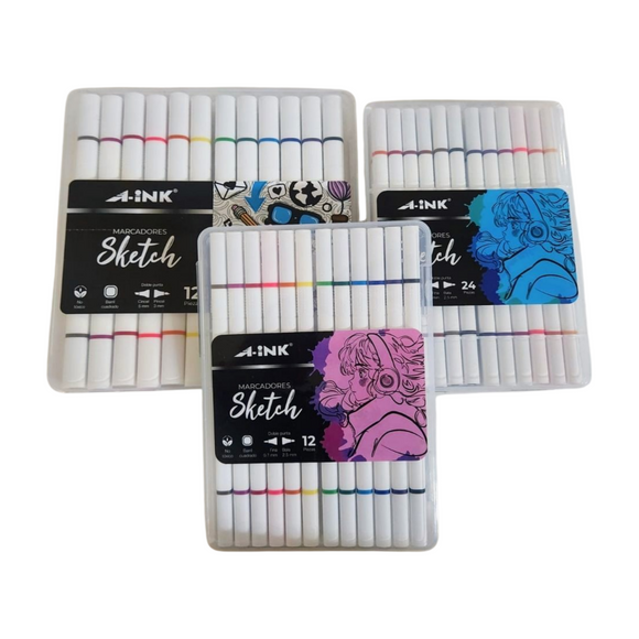 Marcadores doble punta para sketch A-ink