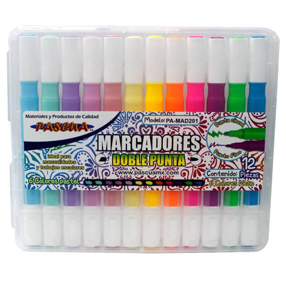 Marcadores Doble Punta C/12 Piezas Pascua