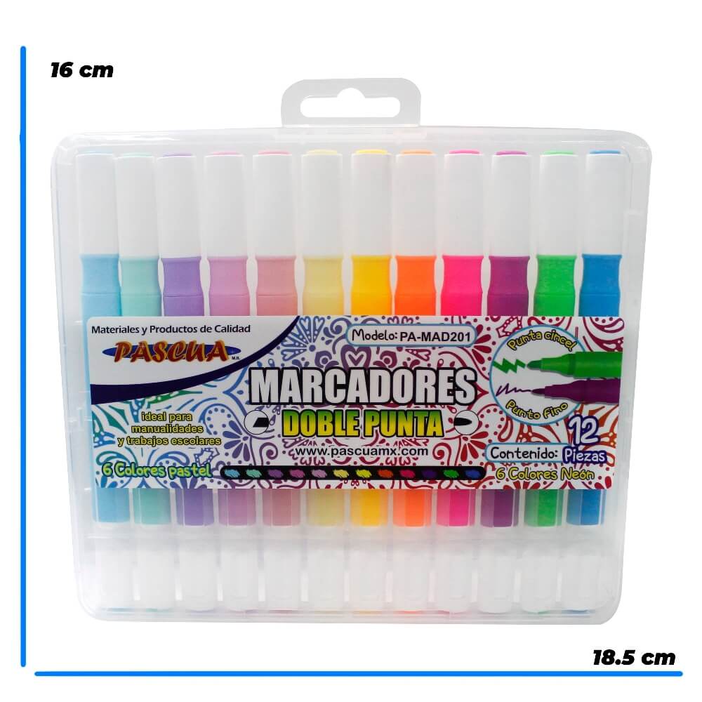 Marcadores Doble Punta C/12 Piezas Pascua