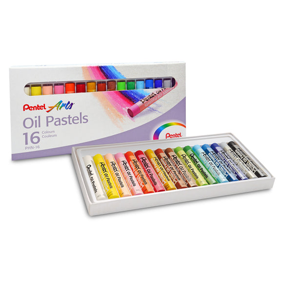 Colores Pastel Aceite Pentel Caja con 16  Piezas