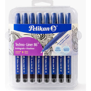 Set con 6 estilógrafos marca pelikan