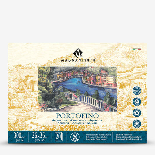 Magnani 1404: Portofino: Bloque de Acuarela: 26 × 36 cm 300 g 20 Hojas