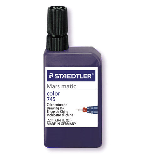 Tinta Staedtler Mars Matic 745 - Tinta de Dibujo y para Estilógrafo, 22 ml