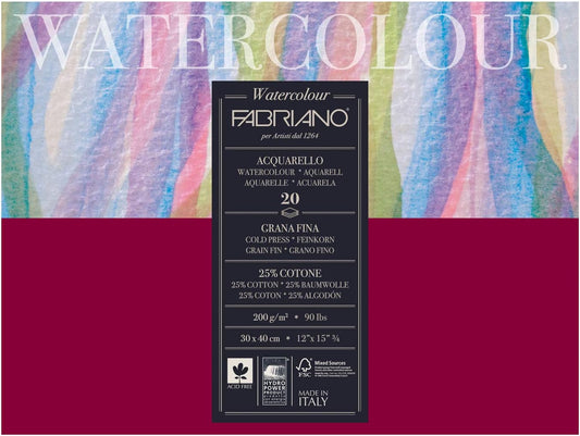 Block para Acuarela Fabriano 200 g Watercolour