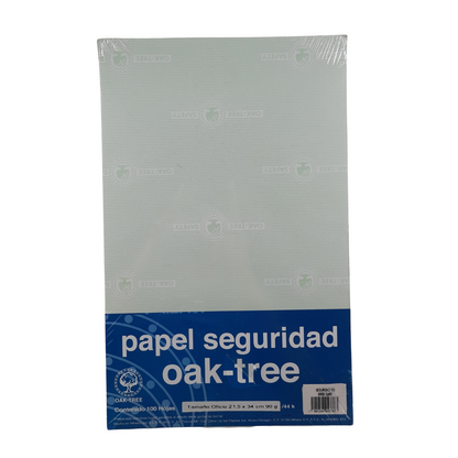 Papel Seguridad Oak-tree Tamaño Oficio Paquete con 100 Hojas