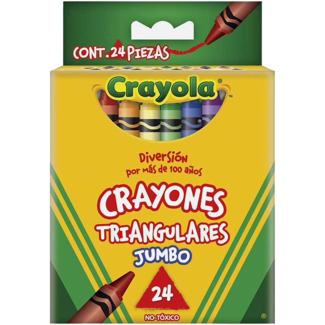 Crayones Jumbo Triangulares Crayola Caja con 24 Piezas