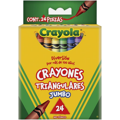 Crayones Jumbo Triangulares Crayola Caja con 24 Piezas