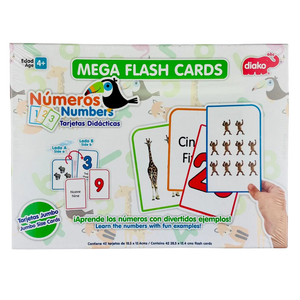 Tarjetas Didácticas Números Mega Flash Cards Diako 42 Piezas