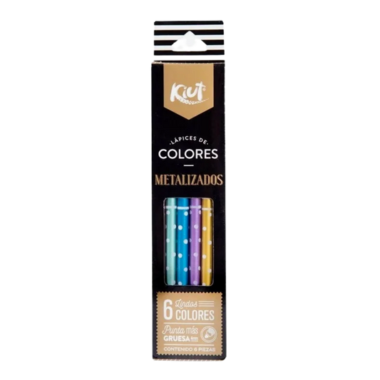 Lápices de Colores Kiut Punta Gruesa Set 6 Piezas Elige Color