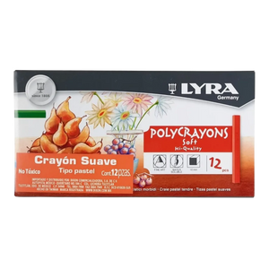 Crayones Tipo Pastel Suaves Lyra 5651120 Polycrayons Soft Set Con 12 Piezas