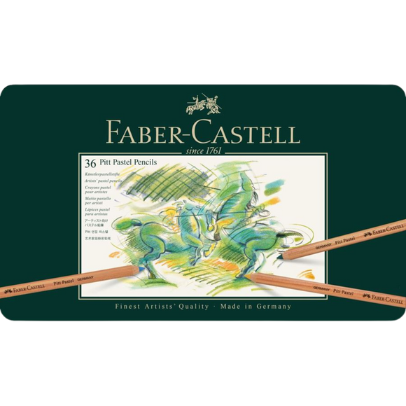 Lápices De Colores Pastel Pitt Artist 112136 Faber Castell Estuche Con 36 Piezas