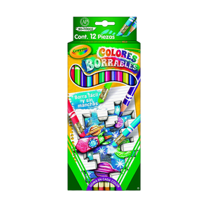 Lápices De Colores Borrables Crayola Caja Con 12 Piezas