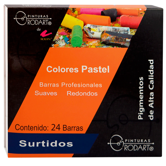 Gises Redondos Colores Pastel Suaves Rodart Set con 24 Piezas