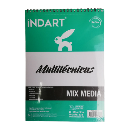 Block de Dibujo Mix Media Multitécnicas Indart 180 g