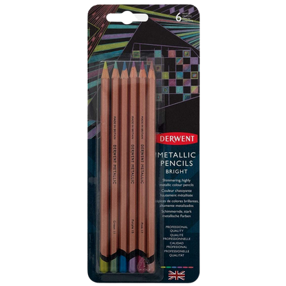 Lápices de Colores Metálicos Derwent Set con 6 Piezas