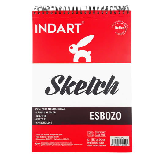 Block Sketch Indart Esbozo A3 29.7 × 42 cm 100 Hojas