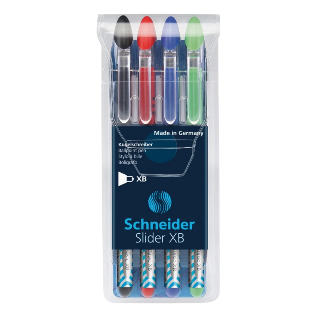 Bolígrafo Schneider Slider Basic Xb Set con 4 Piezas