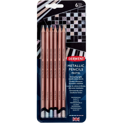 Lápices de Colores Metálicos Derwent Set con 6 Piezas