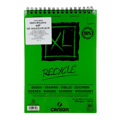Block de Dibujo Canson XL Recycle 50 Hojas 160 g A4 21 × 29.7 cm