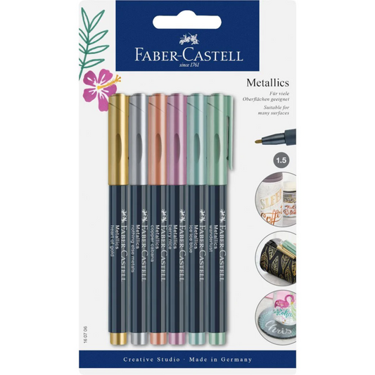 Rotuladores Metálicos Creative Estudio 160706 Faber Castell Set 6 Piezas