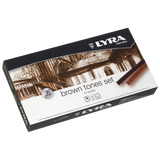 Barras De Pastel Duro Lyra 5641121 Brown Tones Set Con 12 Piezas