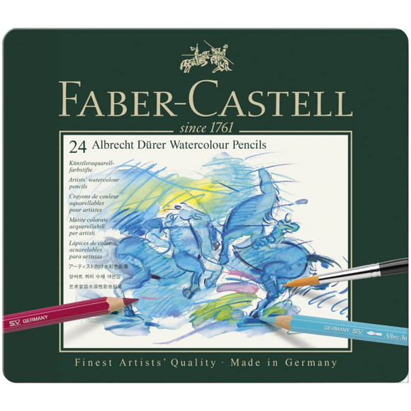 Lápices De Color Acuarelables Albrecht Dürer 117524 Faber Castell Estuche Con 24 Piezas