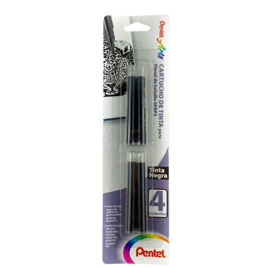 Cartucho de Tinta Pentel FP10 para Pincel de Bolsillo GFKP3