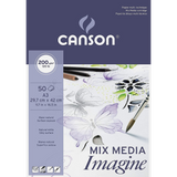 Block De Dibujo Canson Imagine Mix Media A4 29.7x42cm