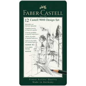 Lápices De Grafito 119064 Castell 9000 Faber Castell Design Set Con 12 Piezas