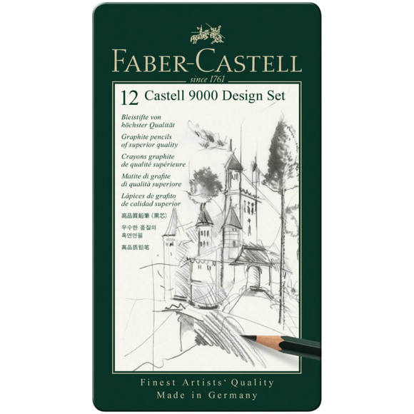 Lápices De Grafito 119064 Castell 9000 Faber Castell Design Set Con 12 Piezas