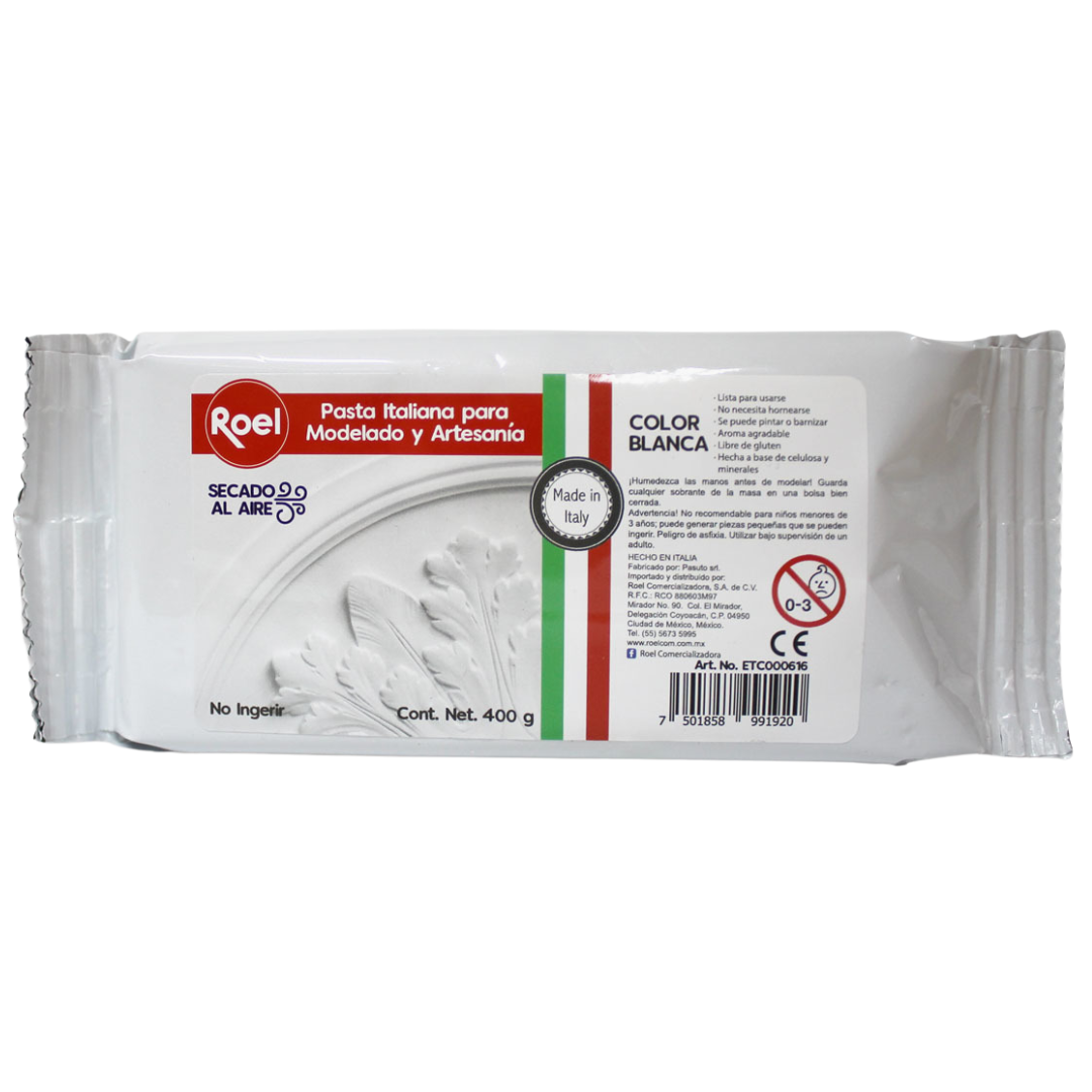 Pasta para Modelar Italiana Roel 400 g Blanca