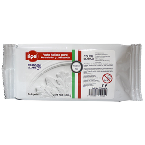 Pasta Para Modelar Italiana Roel 400g Blanca