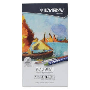 Crayones Acuarelables Lyra 46319 Profesional Set Con 12 Piezas