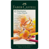 Lápices De Colores Polychromos 110012 Faber Castell Set Con 12 Piezas