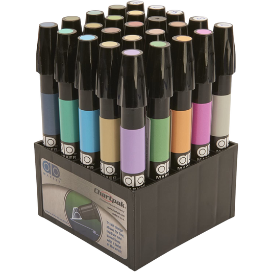 Estuche con 25 Marcadores Chartpak Colores Set J Arquitectura