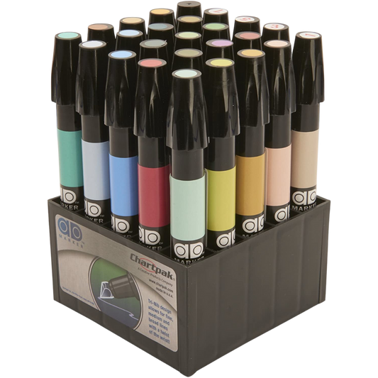 Estuche con 25 Marcadores Chartpak Colores Landscafe Set