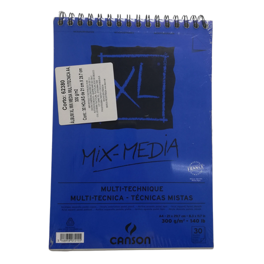 Block de Dibujo Canson XL Mix-media A4 30 Hojas 300 g