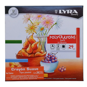 Crayones Tipo Pastel Suaves Lyra 5651240 Polycrayons Soft Set Con 24 Piezas