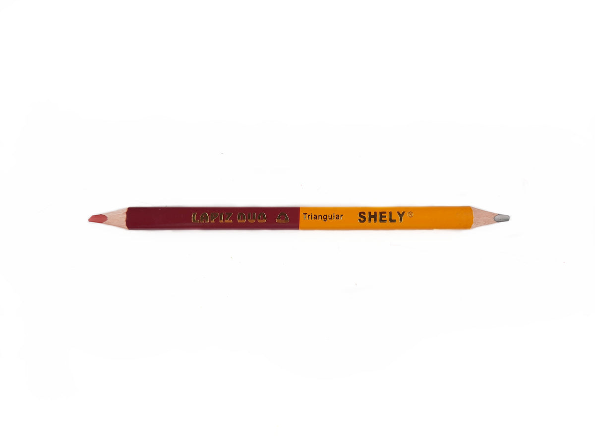 Lápiz Duo Shely Jumbo Triangular Grafito/carmin